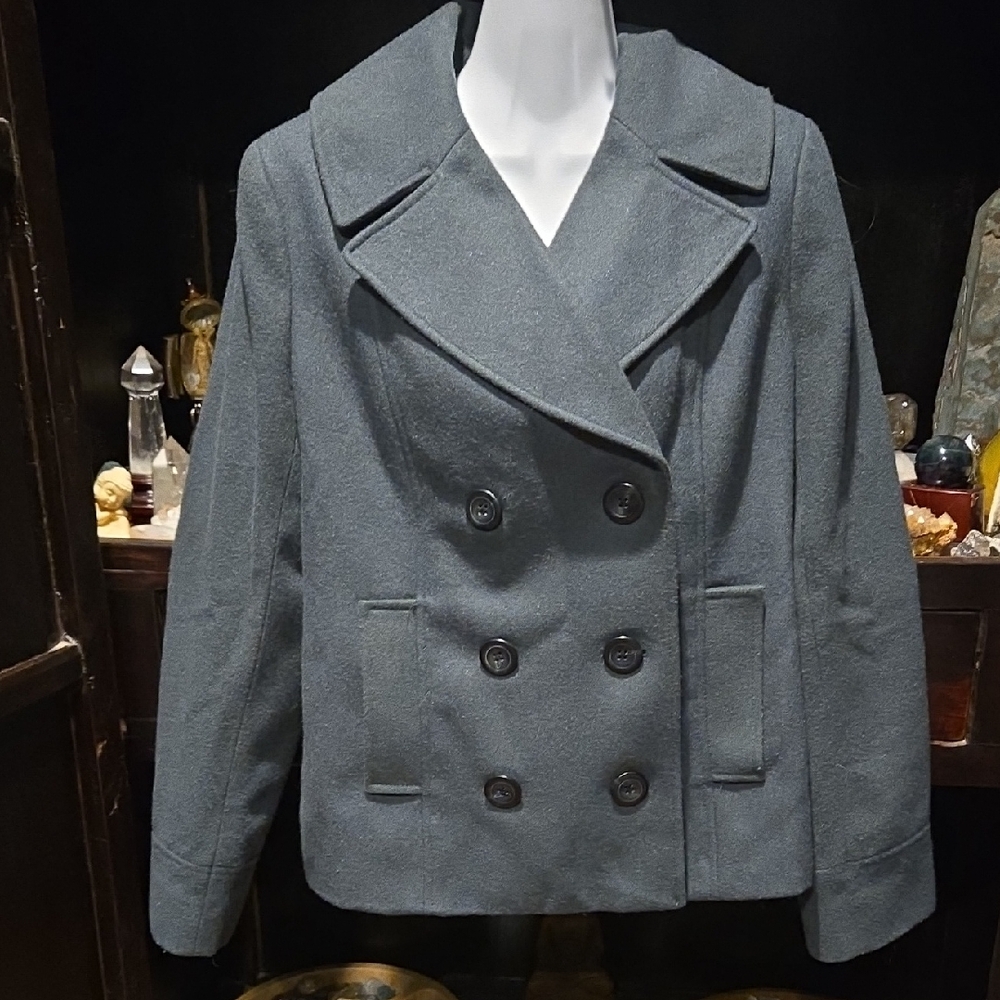 Merona Women's Gray Double-Breasted Pea Coat